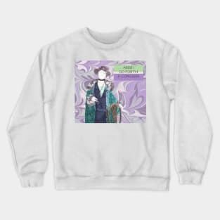 Emmeline Pankhurst :Portrait in Marbled Paper Crewneck Sweatshirt